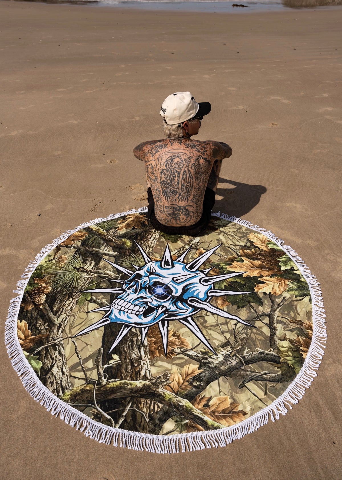 CAMO SKULL BEACH TOWEL