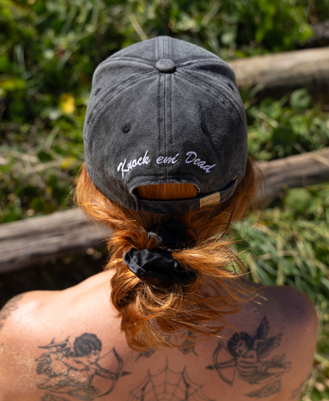 Good Luck Gothic Logo Dad Cap