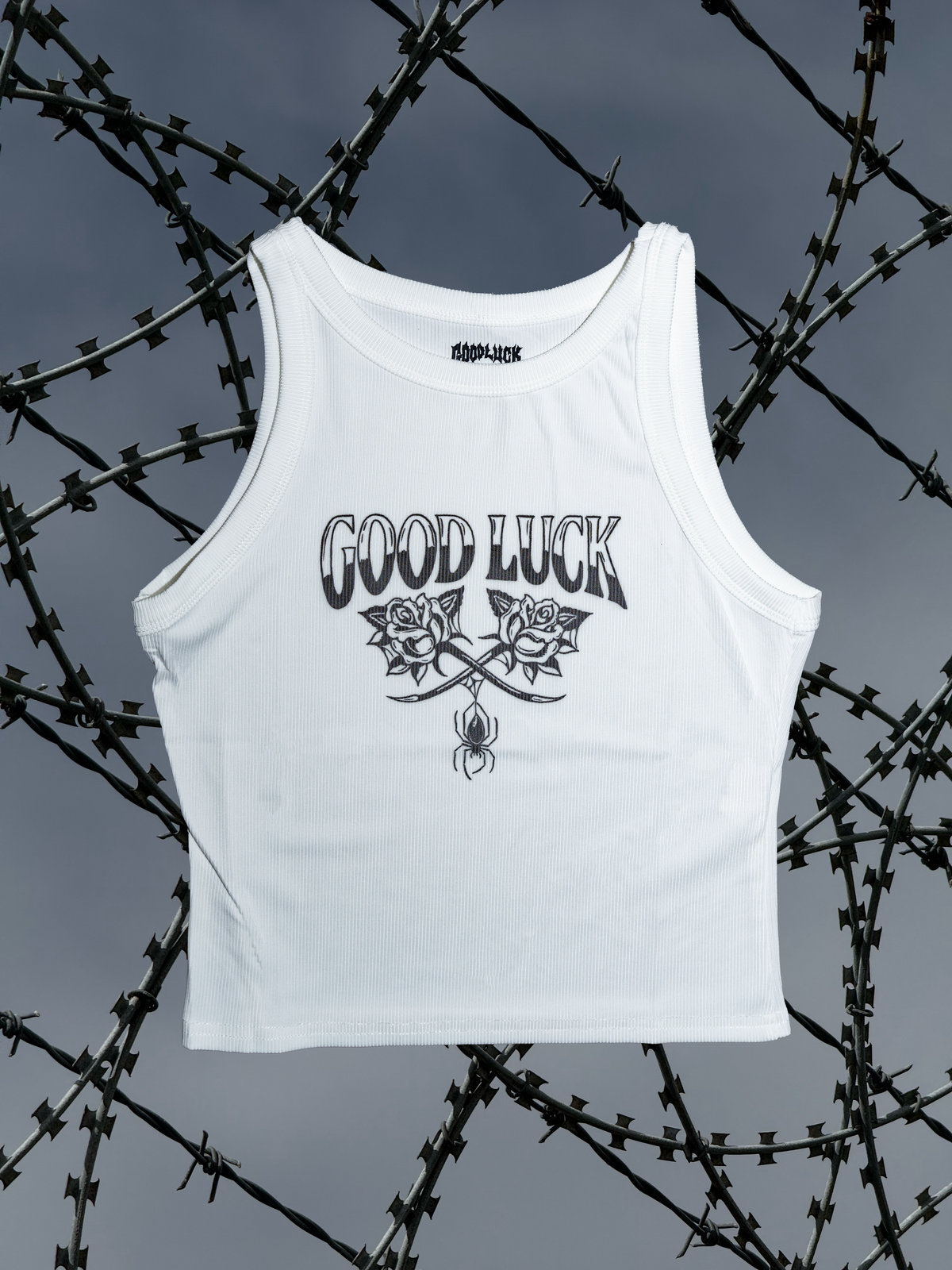 BUY ME FLOWERS RIB CROP TANK