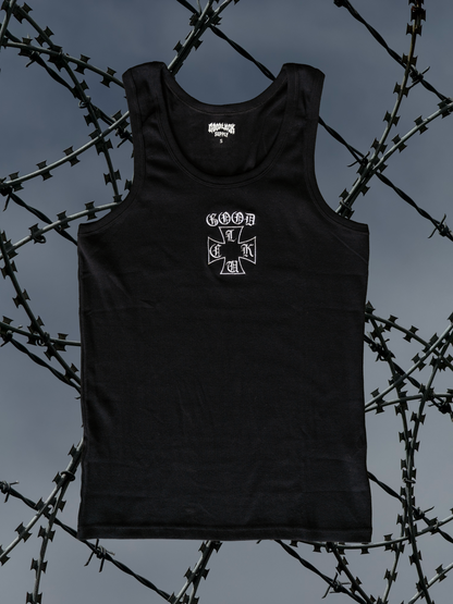 GL CROSS BLACK SINGLET