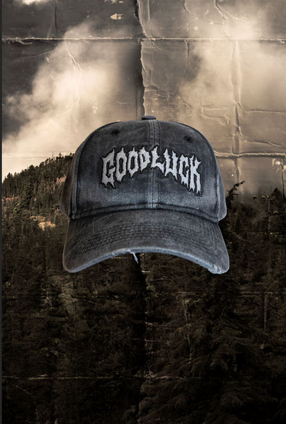 Good Luck Gothic Logo Dad Cap