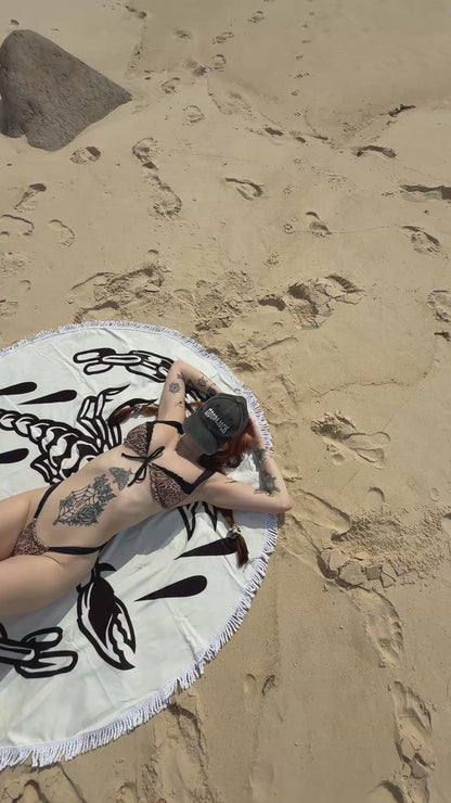 Scorpion in Chains Beach Towel