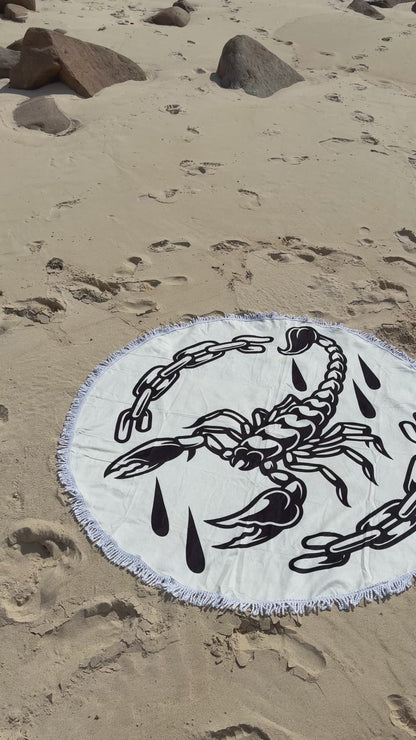 Scorpion in Chains Beach Towel